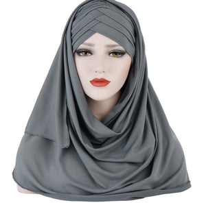Patch Hijab – Muslim Lady Fashion Headscarf for Women