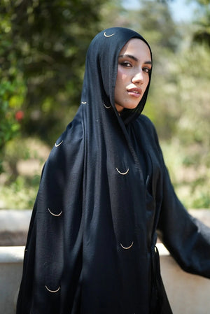 Satin Printed Hijab | Luxury Satin Shawl Headscarf