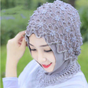 Chiffon Beaded Hijab – Elegant Muslim Headscarf for Women