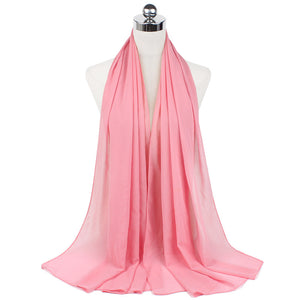 Chiffon Hijab Scarf – Monochrome Pearl 70x180cm