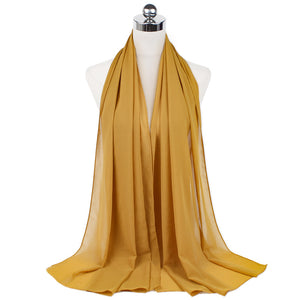 Chiffon Hijab Scarf – Monochrome Pearl 70x180cm