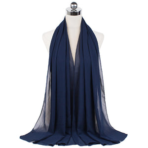 Chiffon Hijab Scarf – Monochrome Pearl 70x180cm