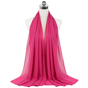 Chiffon Hijab Scarf – Monochrome Pearl 70x180cm