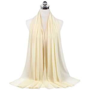 Chiffon Hijab Scarf – Monochrome Pearl 70x180cm