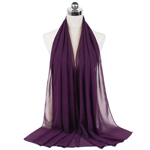 Chiffon Hijab Scarf – Monochrome Pearl 70x180cm