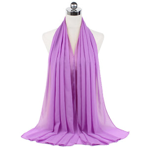 Chiffon Hijab Scarf – Monochrome Pearl 70x180cm