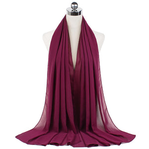 Chiffon Hijab Scarf – Monochrome Pearl 70x180cm