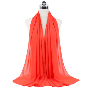 Chiffon Hijab Scarf – Monochrome Pearl 70x180cm