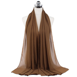Chiffon Hijab Scarf – Monochrome Pearl 70x180cm