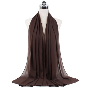 Chiffon Hijab Scarf – Monochrome Pearl 70x180cm