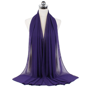 Chiffon Hijab Scarf – Monochrome Pearl 70x180cm