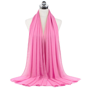 Chiffon Hijab Scarf – Monochrome Pearl 70x180cm