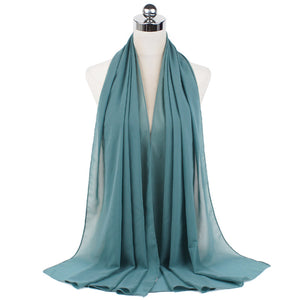 Chiffon Hijab Scarf – Monochrome Pearl 70x180cm