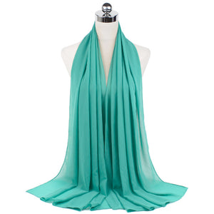 Chiffon Hijab Scarf – Monochrome Pearl 70x180cm
