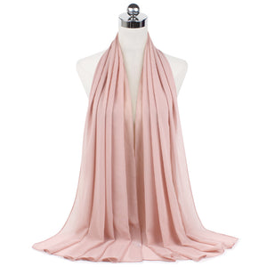 Chiffon Hijab Scarf – Monochrome Pearl 70x180cm