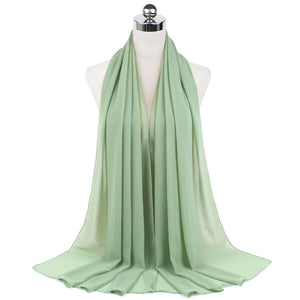 Chiffon Hijab Scarf – Monochrome Pearl 70x180cm