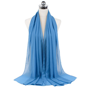 Chiffon Hijab Scarf – Monochrome Pearl 70x180cm