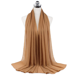 Chiffon Hijab Scarf – Monochrome Pearl 70x180cm