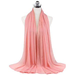 Chiffon Hijab Scarf – Monochrome Pearl 70x180cm