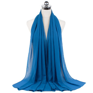 Chiffon Hijab Scarf – Monochrome Pearl 70x180cm