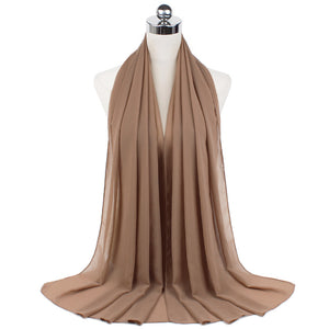 Chiffon Hijab Scarf – Monochrome Pearl 70x180cm