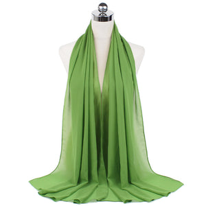 Chiffon Hijab Scarf – Monochrome Pearl 70x180cm