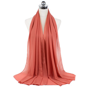 Chiffon Hijab Scarf – Monochrome Pearl 70x180cm