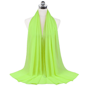 Chiffon Hijab Scarf – Monochrome Pearl 70x180cm