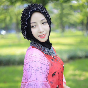 Chiffon Beaded Hijab – Elegant Muslim Headscarf for Women