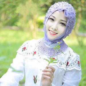 Chiffon Beaded Hijab – Elegant Muslim Headscarf for Women