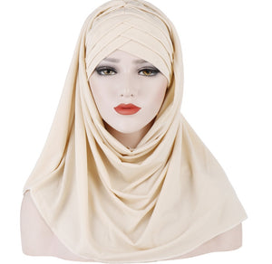 Patch Hijab – Muslim Lady Fashion Headscarf for Women