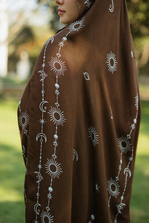 Satin Printed Hijab | Luxury Satin Shawl Headscarf