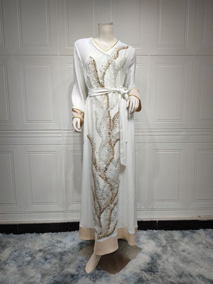 Sequin Embroidery Abaya – Elegant Fashion Robe for Women