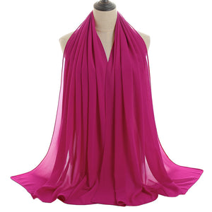 Chiffon Hijab Scarf – Monochrome Pearl 70x180cm