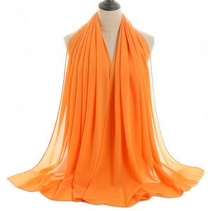 Chiffon Hijab Scarf – Monochrome Pearl 70x180cm