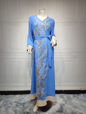 Sequin Embroidery Abaya – Elegant Fashion Robe for Women