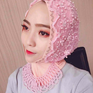 Chiffon Beaded Hijab – Elegant Muslim Headscarf for Women