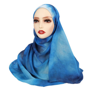 Satin Printed Hijab | Luxury Satin Shawl Headscarf