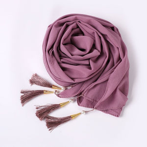 Hijab With Tassel – Elegant Shawl Headscarf for Women