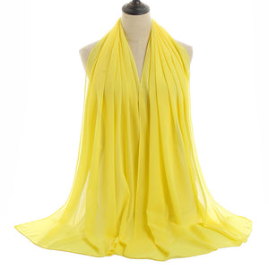 Chiffon Hijab Scarf – Monochrome Pearl 70x180cm