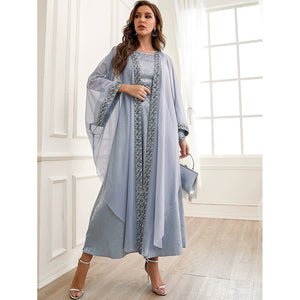 Embroidered Abaya Set – Dubai Style Muslim Abaya for Women