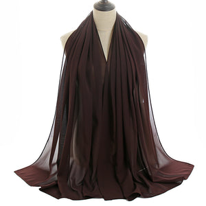 Chiffon Hijab Scarf – Monochrome Pearl 70x180cm