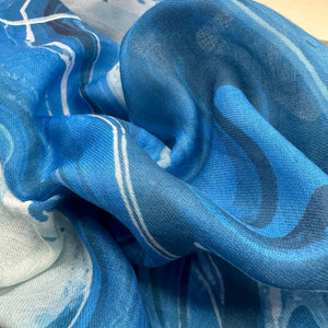 Satin Printed Hijab | Luxury Satin Shawl Headscarf