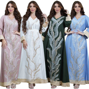 Sequin Embroidery Abaya – Elegant Fashion Robe for Women