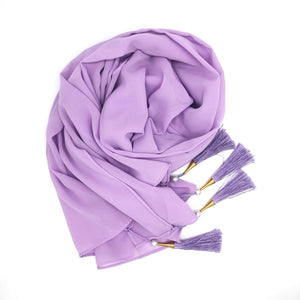 Hijab With Tassel – Elegant Shawl Headscarf for Women