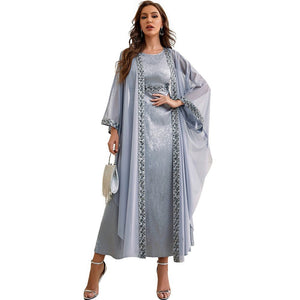 Embroidered Abaya Set – Dubai Style Muslim Abaya for Women