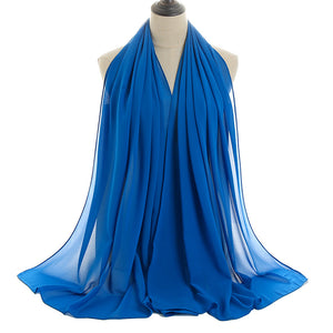 Chiffon Hijab Scarf – Monochrome Pearl 70x180cm