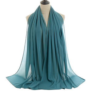 Chiffon Hijab Scarf – Monochrome Pearl 70x180cm