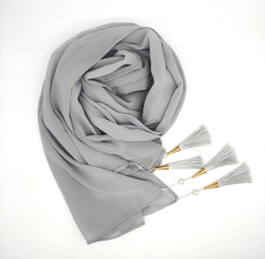 Hijab With Tassel – Elegant Shawl Headscarf for Women